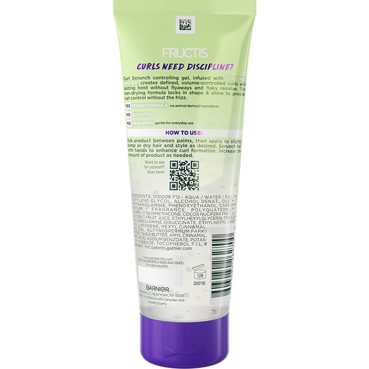 Back view of Curl Scrunch Controlling Gel.